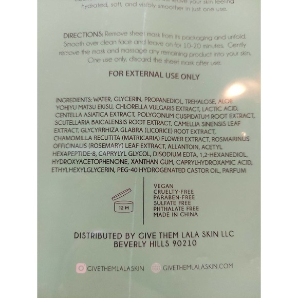 Give Them Lala Stay Calm Soothing Sheet Masks - Picture 4 of 5